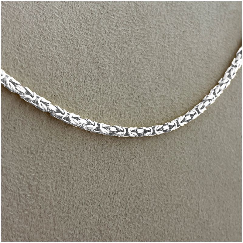 Srebrny Łańcuszek Męski Splot Królewski Srebro Próba 925/55cm/2,8mm+GR