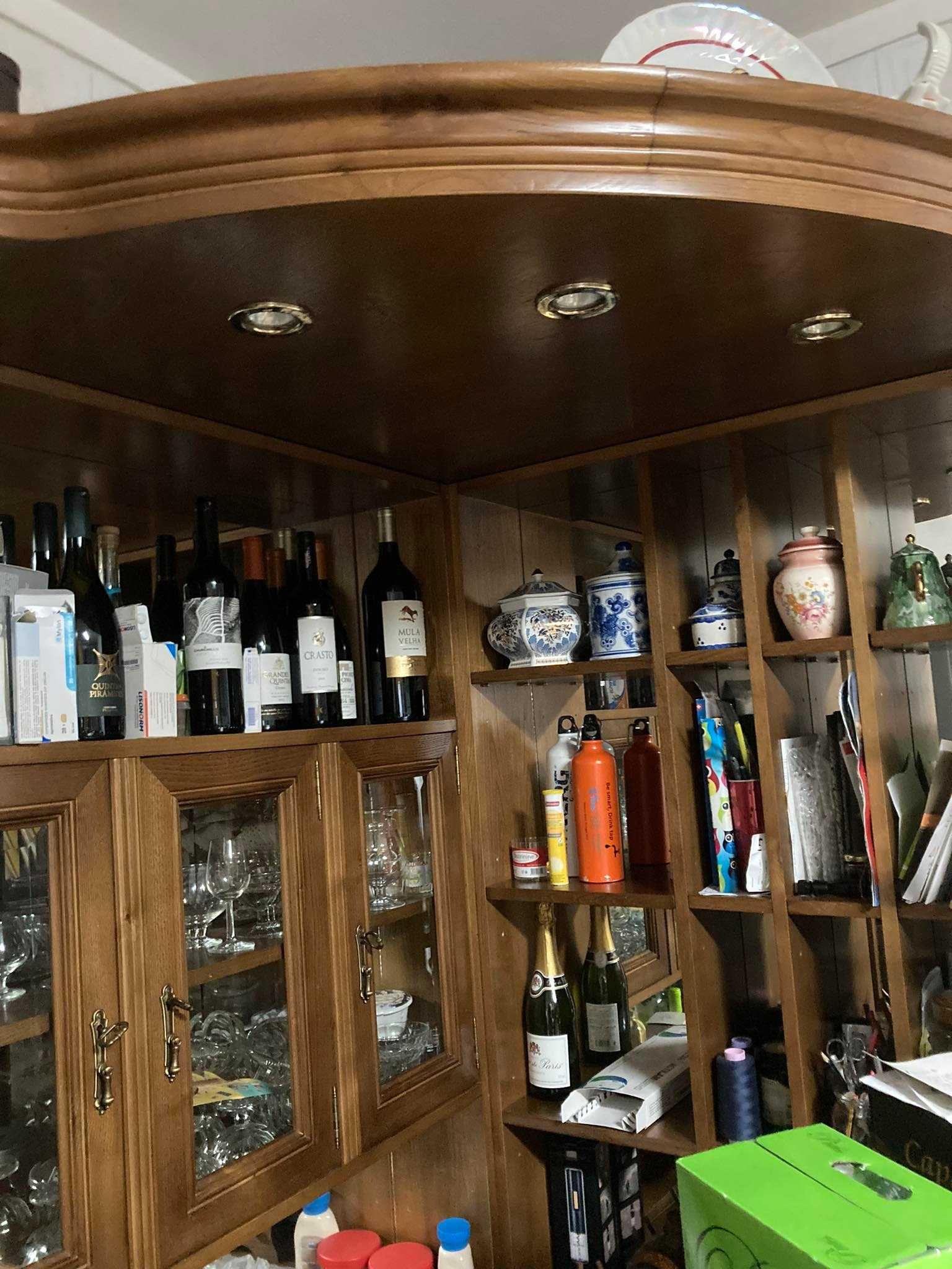 Bar Garrafeira com espelhos e luzes