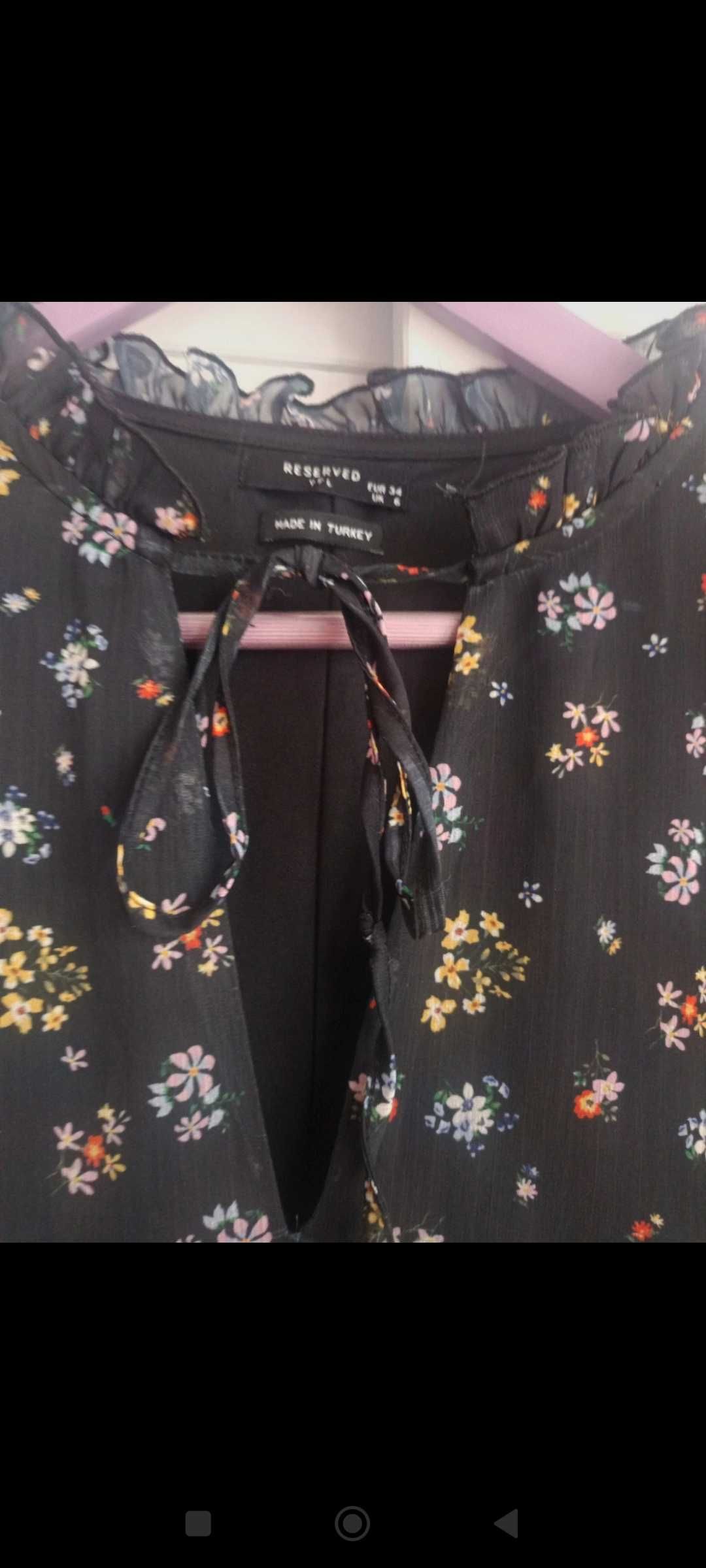 Reserved S 36 letnia sukienka kwiecista