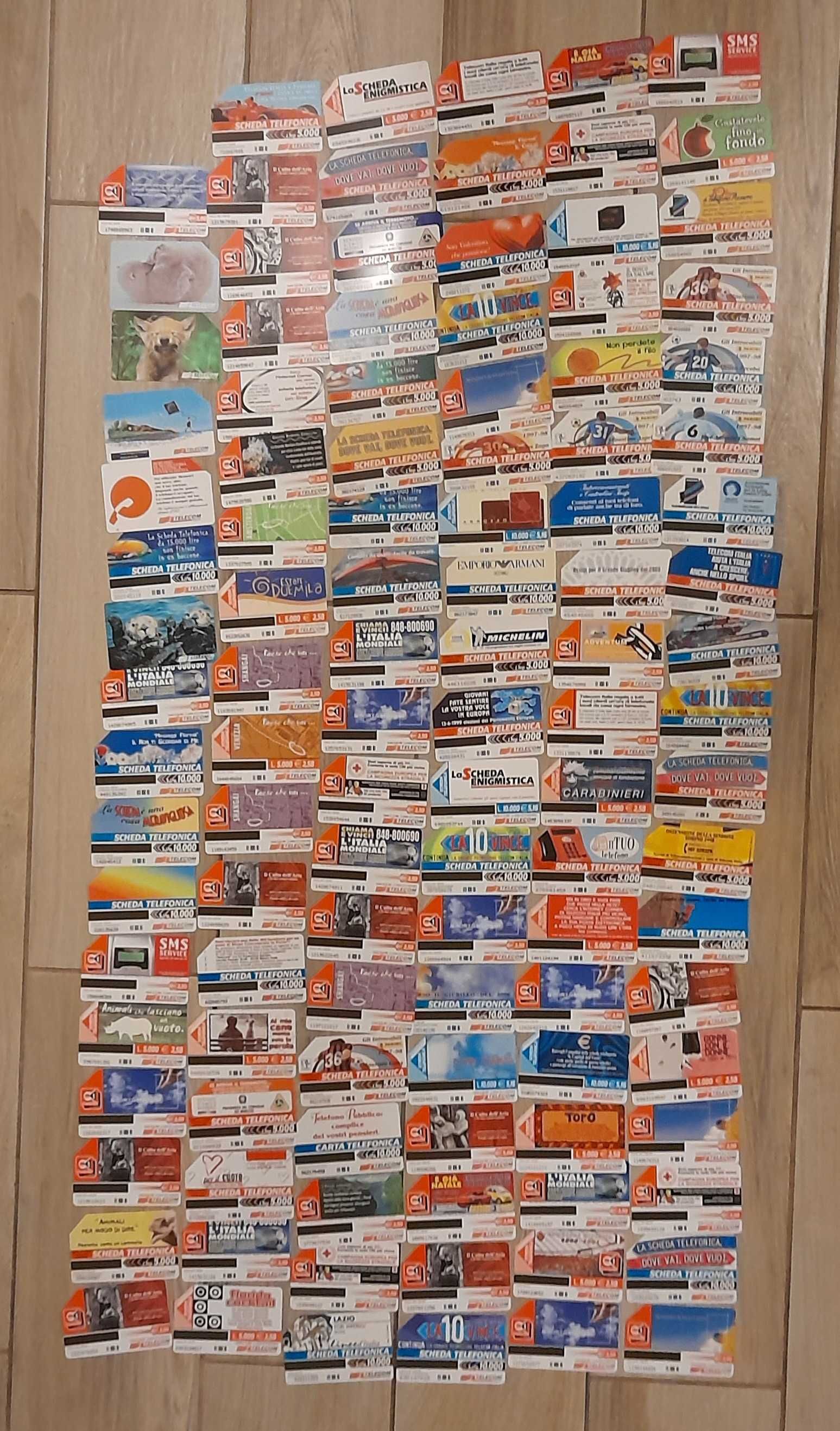 Karty magnetyczne z Włoch.