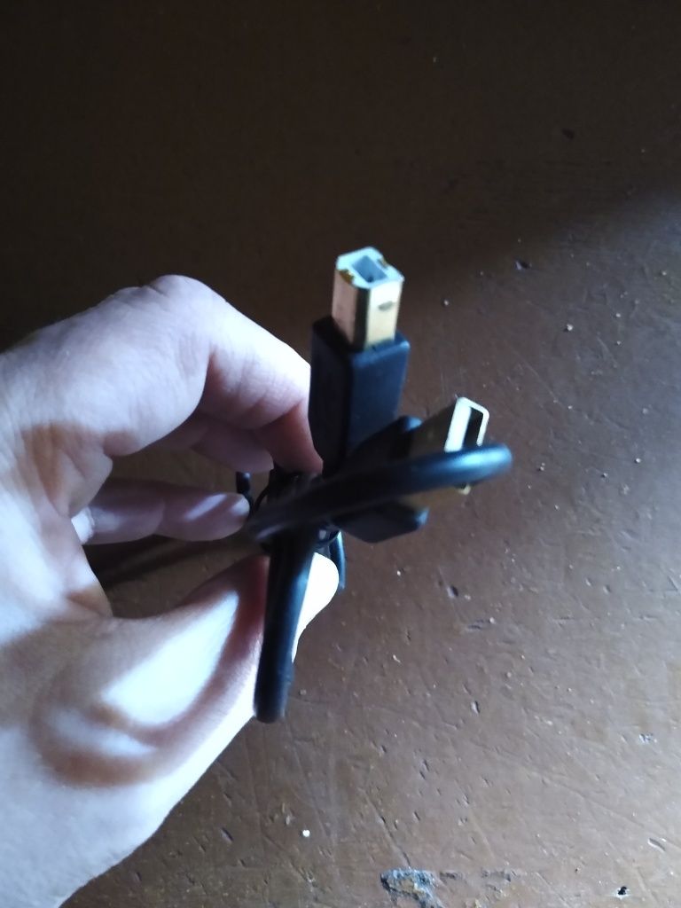 Kabel do drukarki nowy , ładowarka USB na mały wtyk nowa