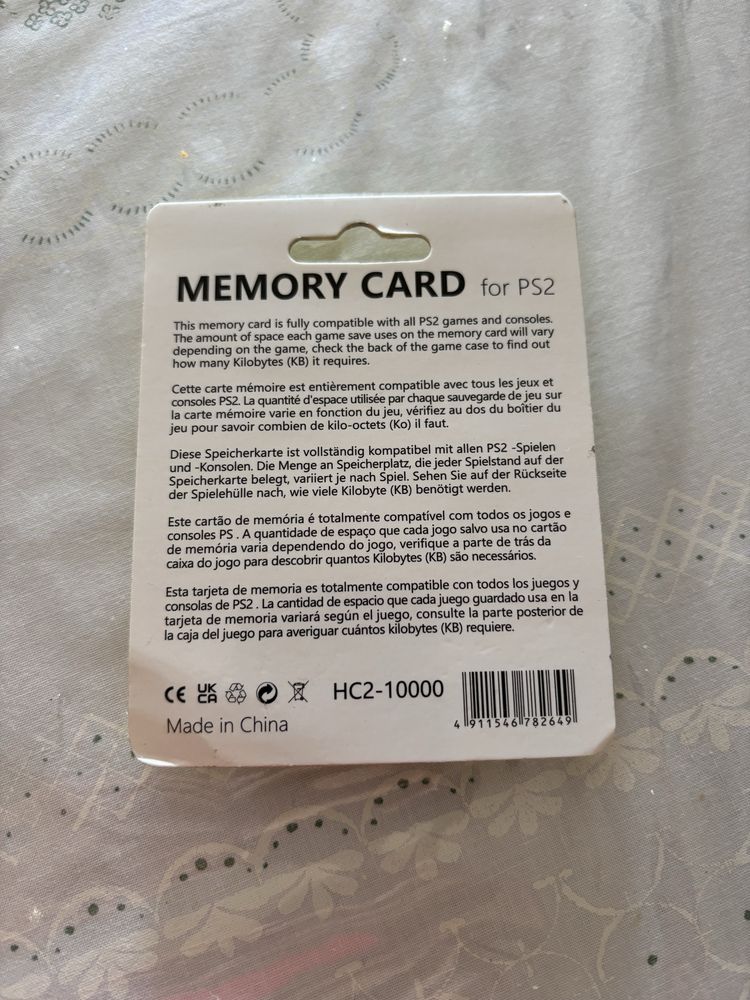 Memory Card 8mb na caixa