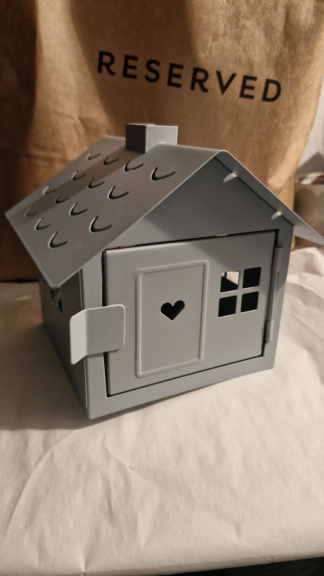 Ikea Vinterfint. Domek, Stylowy Lampion 14 cm.