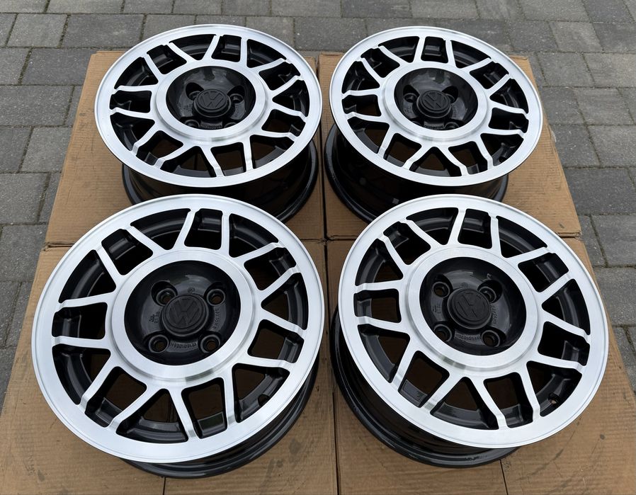 Oryginalne felgi VW 4x100 14" Golf 1 2 Scirocco GTI Avus Snowflake