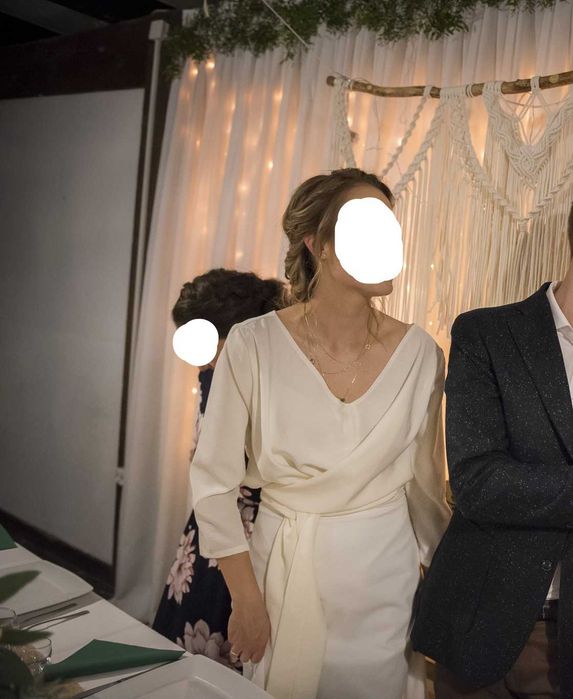 Suknia ślubna ecru "Szyjemy Sukienki"