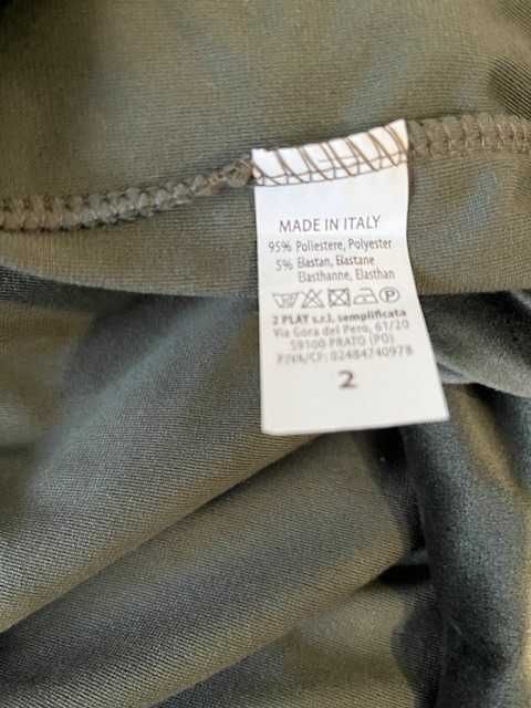 Krótki dres welurowy print lalka w aucie kolor khaki