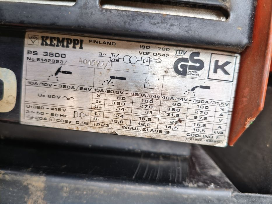 TIG Kemppi AC/DC PS 3500 TU 20 350A