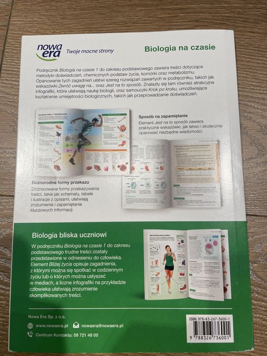 Podręcznik Biologia na czasie nowa era zakres podstawowy dla klasy 1
