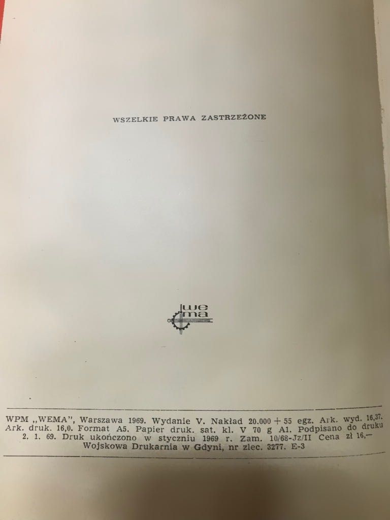 . Przepisy budowy urządzeń elektrycznych 1960 WEMA Wydanie 5 V