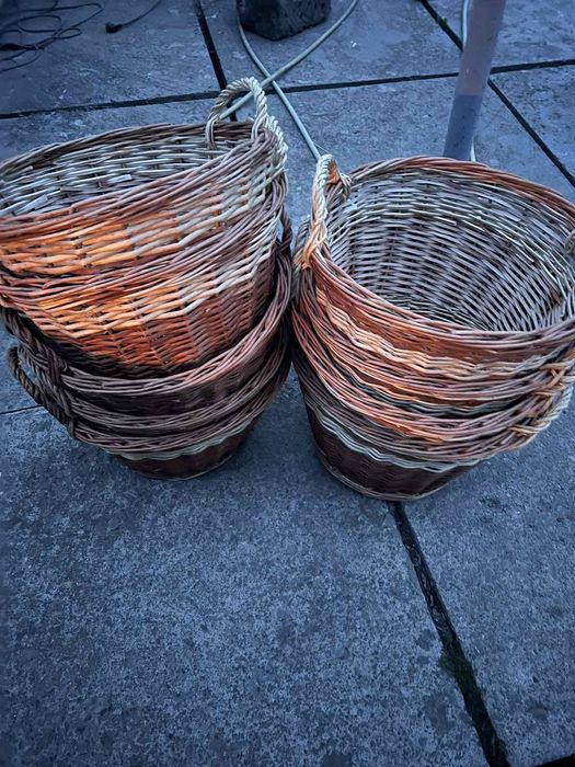 Кошики плетені з цільної лози для фруктів овочів квітів опт/роздріб