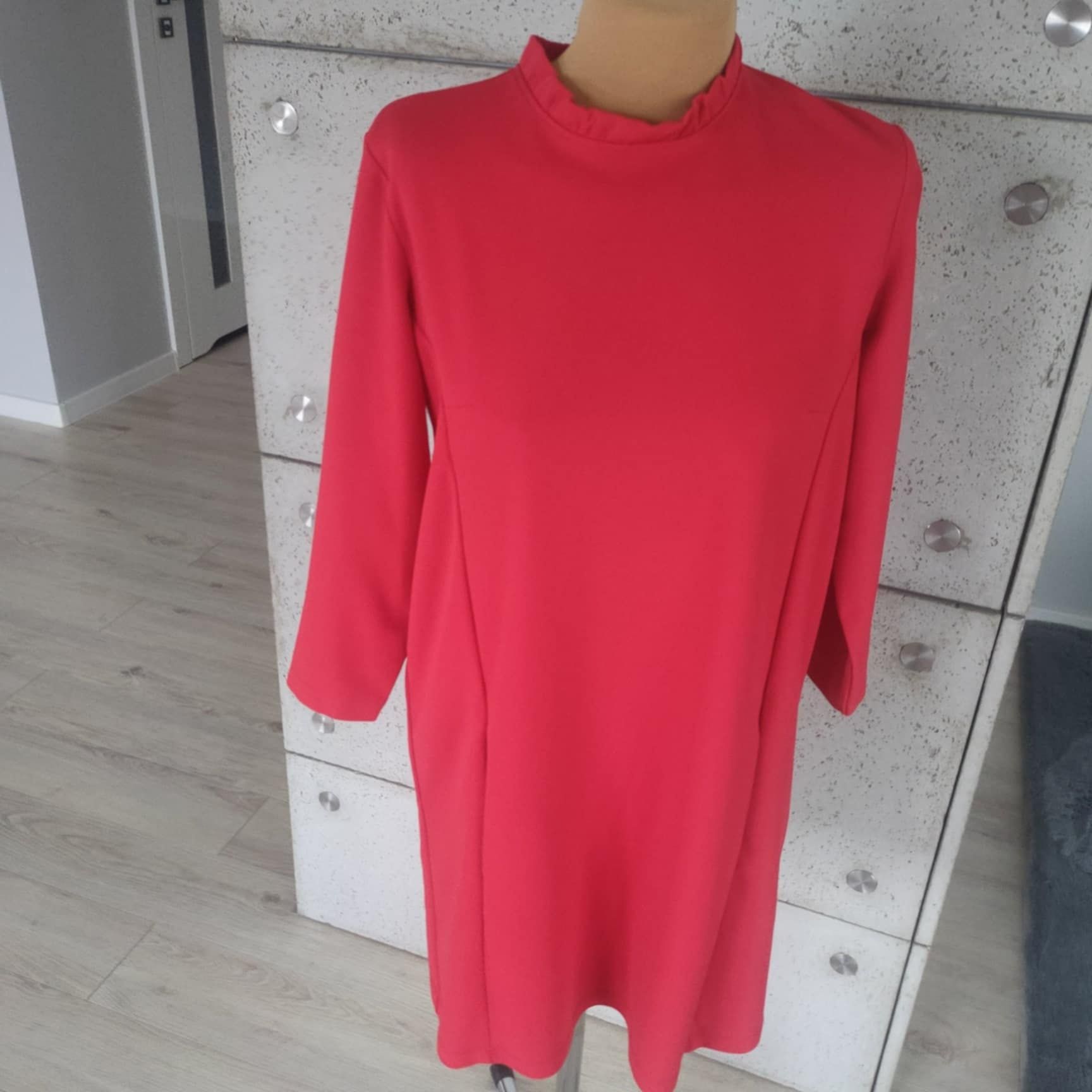 Czerwona tunika sukienka mohito s 36 ze stójką elegancka