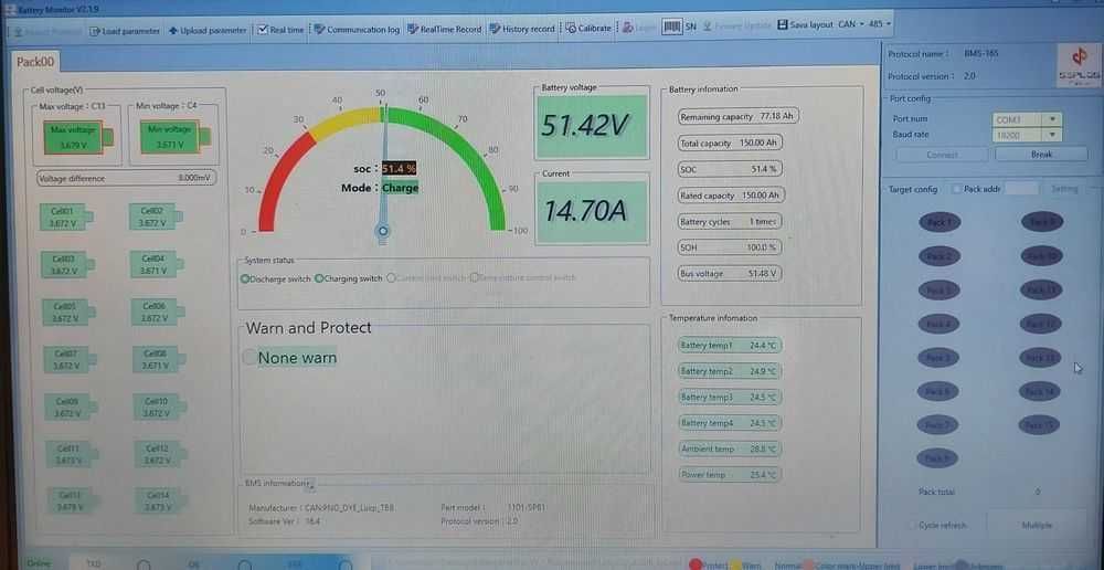 Magazyn energii akumulator Pylontech Deye 48V 58V 18KW CAN/rs485