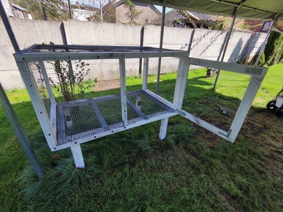 Woliera dla gołębi 150x80x92 ruszt 2mm ocynk, z szufladą, malowana 23r