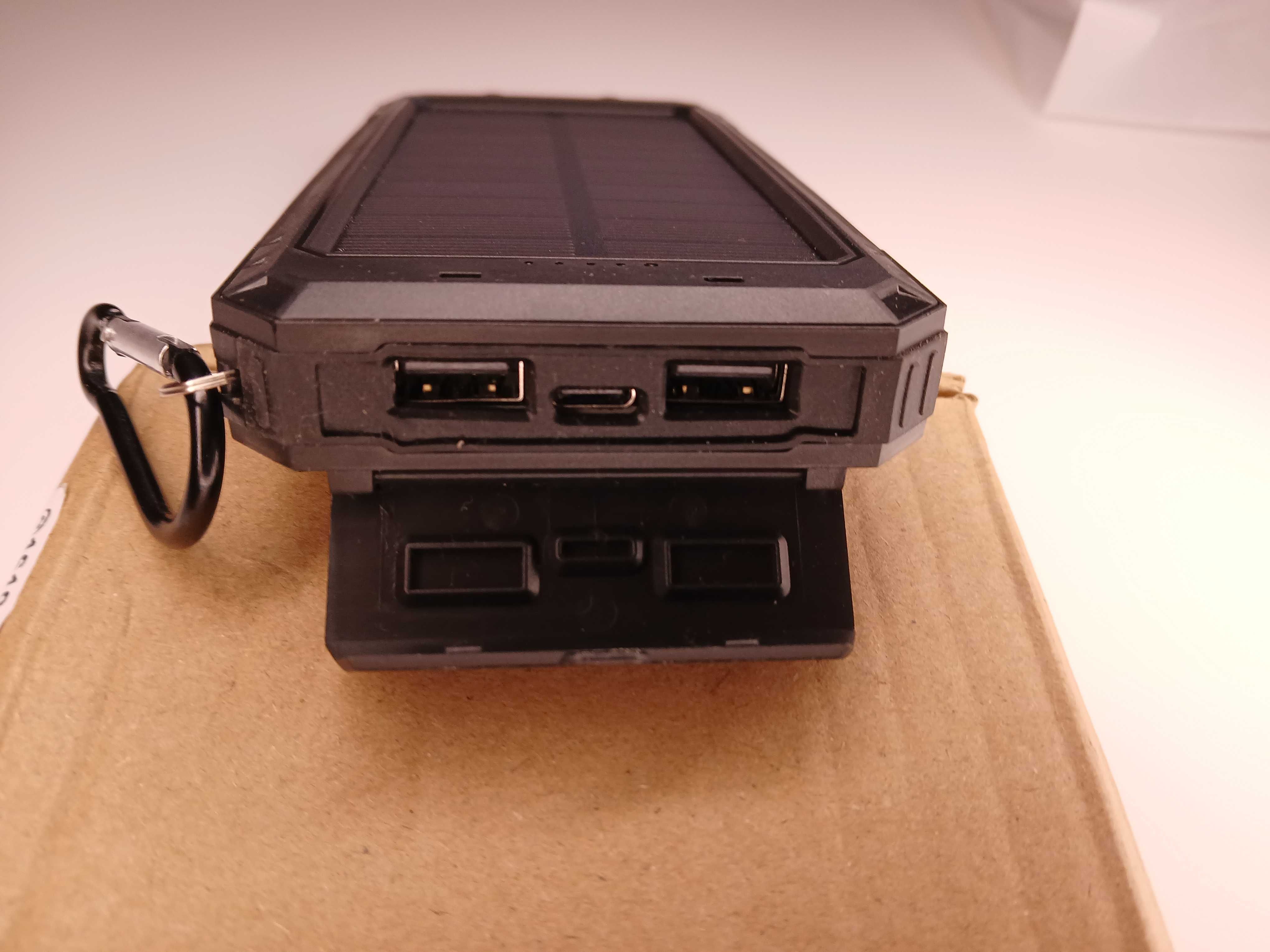 Powerbank solarny, z latarką, duża pojemność, 200000 mah