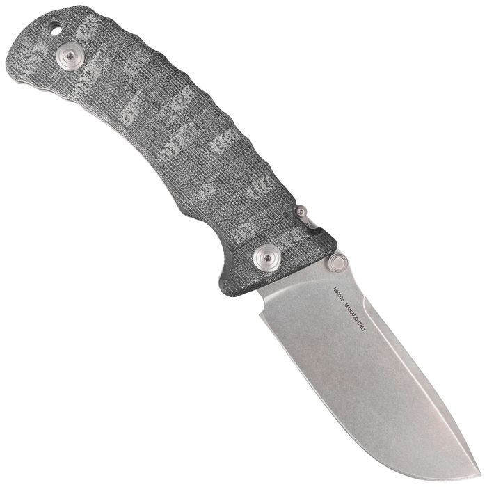 Nóż Fox Pro Hunter Black Yute Micarta, Stonewashed N690Co (FX-130 MBSW