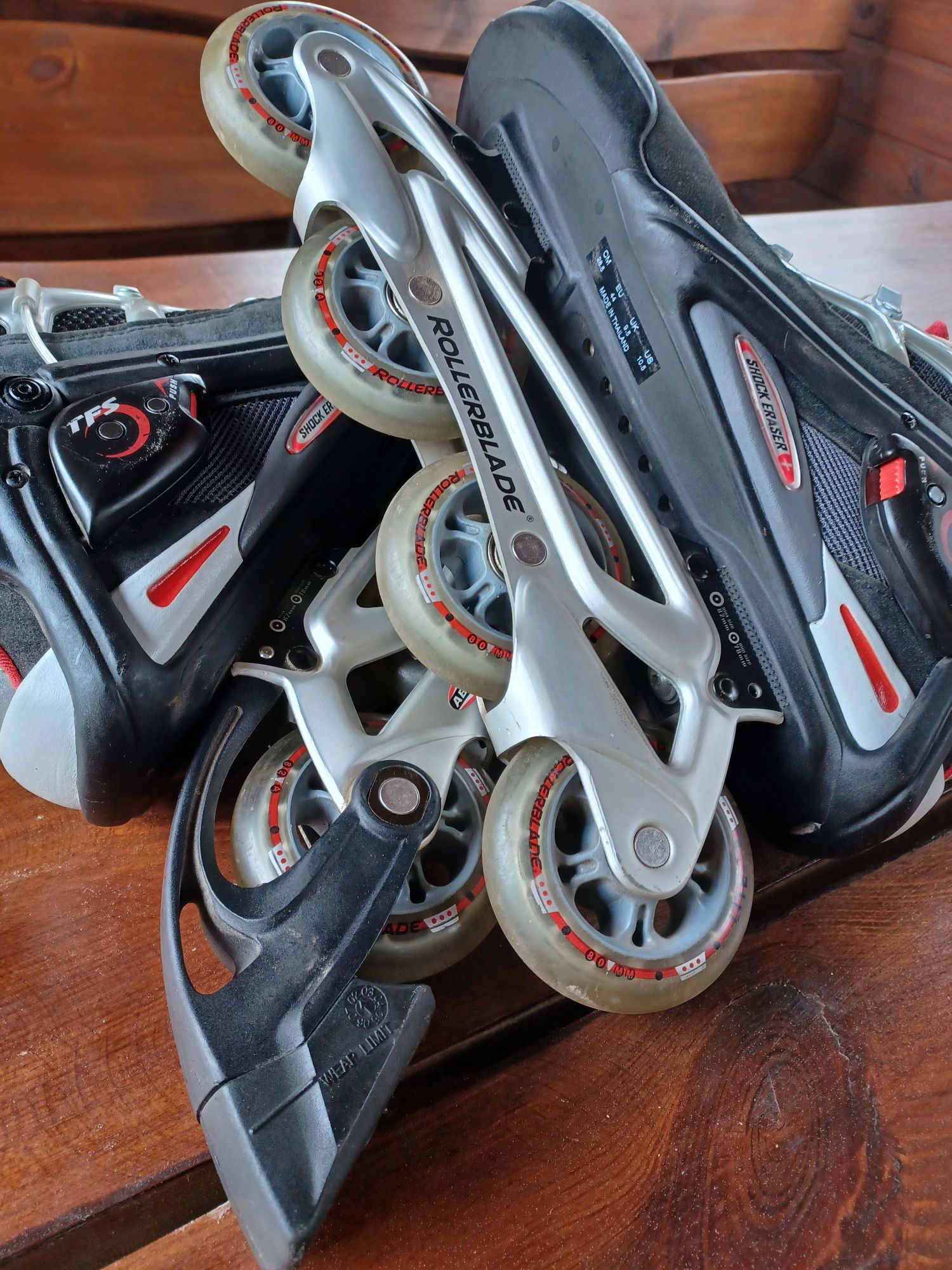 Metalowe aluminiowe płozy Rolki Rollerblade 42,43,44 27,28-28,5 cm k2
