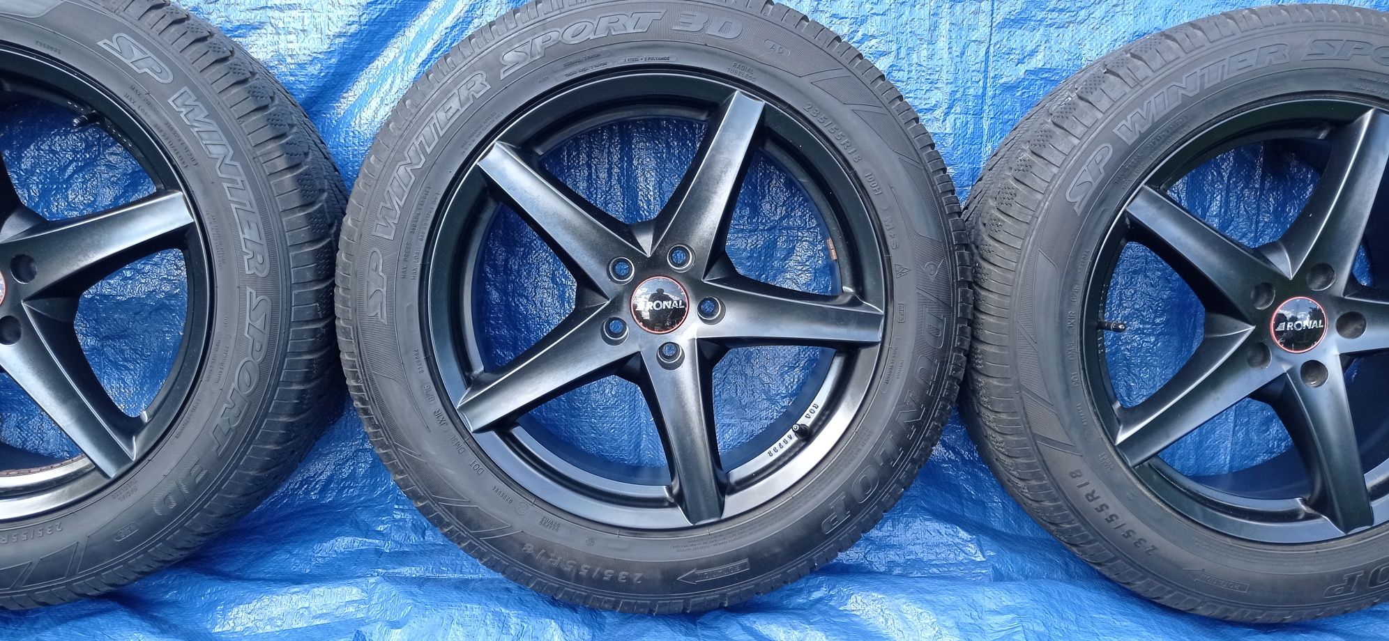 Felgi Koła Aluminiowe 235/55/R18 DUNLOP 7mm 5x114.3 NISSAN MAZDA KIA
