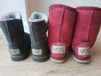 Buty UGG na zimę, śniegowce, czerwone, szare 29