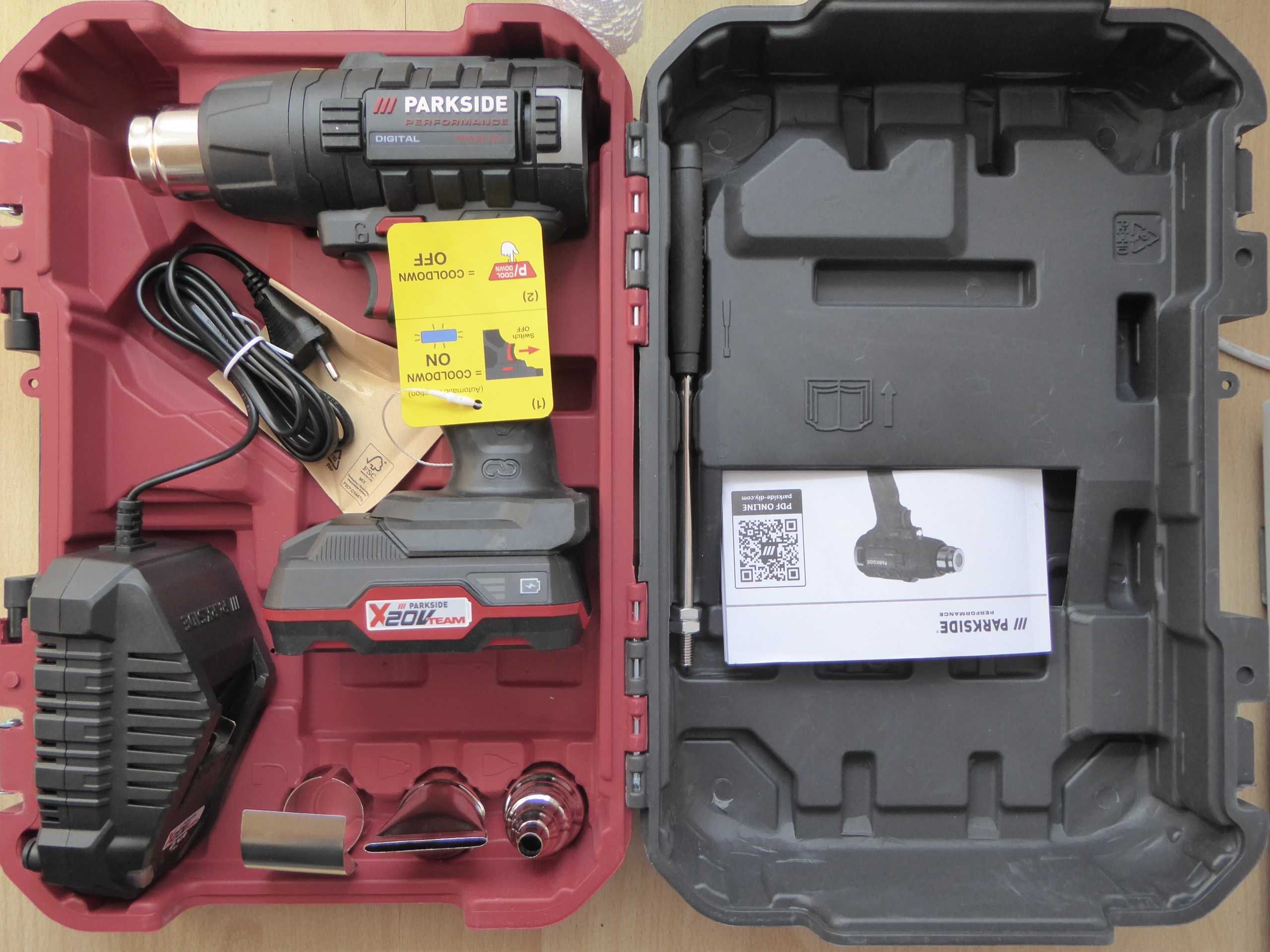 Nieużywana 20V/240W PARKSIDE PERFORMANCE PPHLGA 20-Li A2 z aku i ład