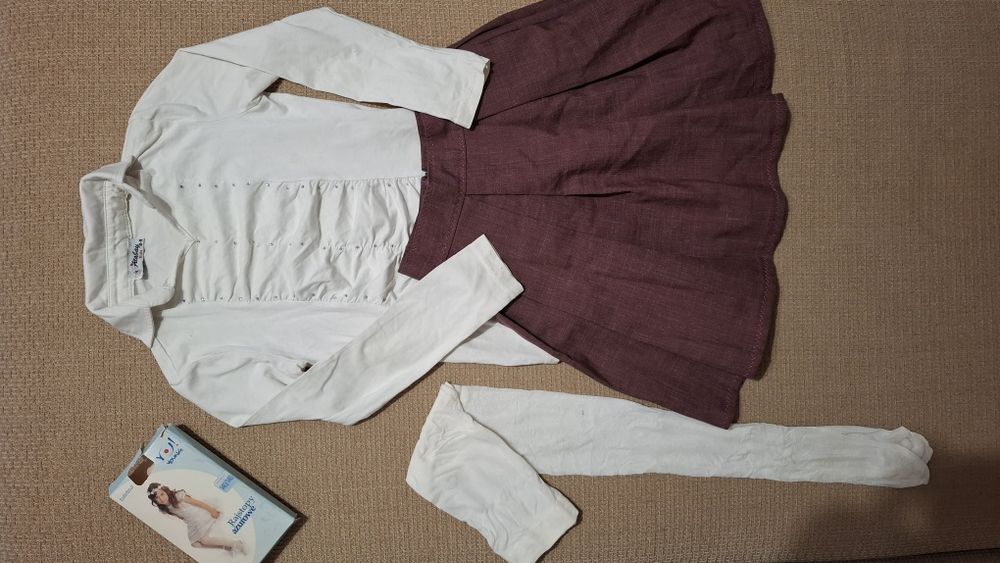 Штани чорні на флісі на 134см