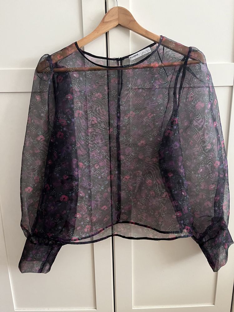 Camisola transparente roxa L da Pull&Bear