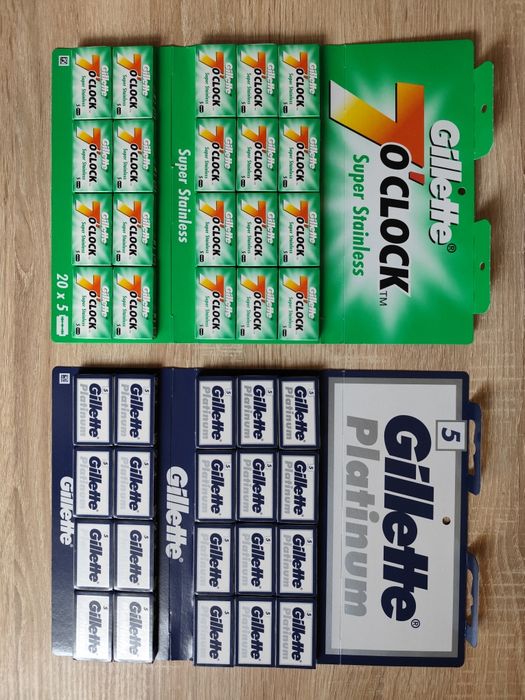 Двухсторонние лезвия для станка, для бритья Gillette, Derby, Astra...