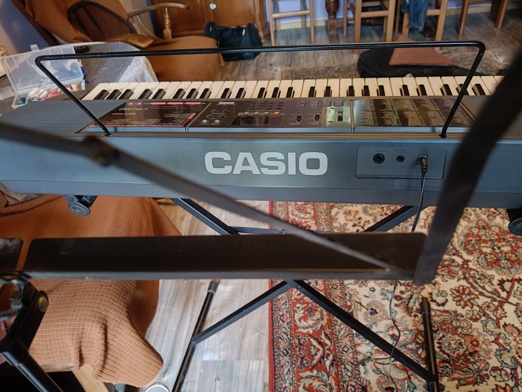 Casio keyboard model CTK-550+statyw+pokrowiec+stojak do nut