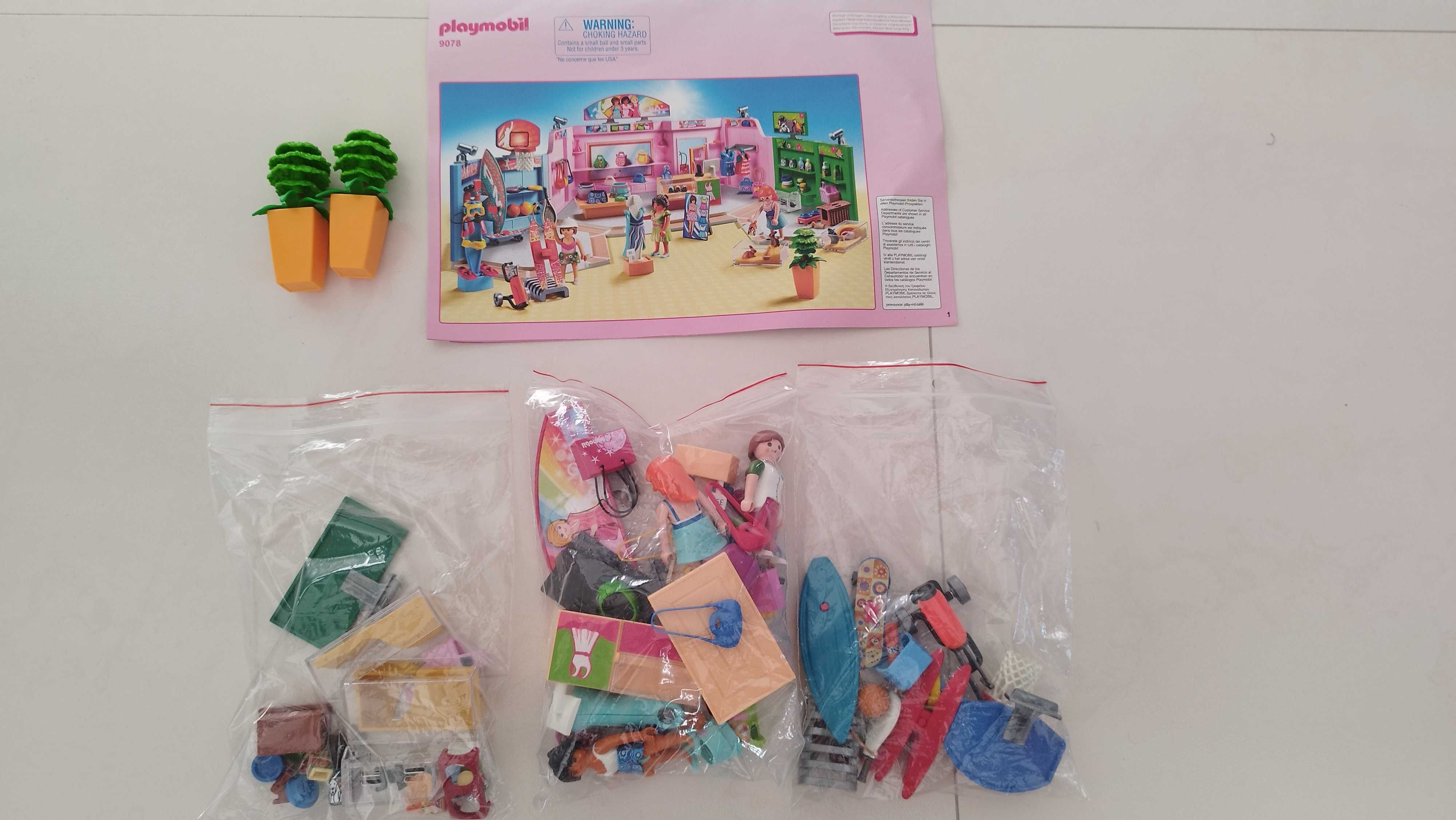 Playmobil City Life 9078 Pasaż handlowy KOMPLETNY, PUDEŁKO, INSTRUKCJA