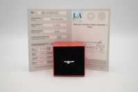 Złoty pierścionek (białe złoto) z diamentami 0,06 ct - 585 - 1,31 g.