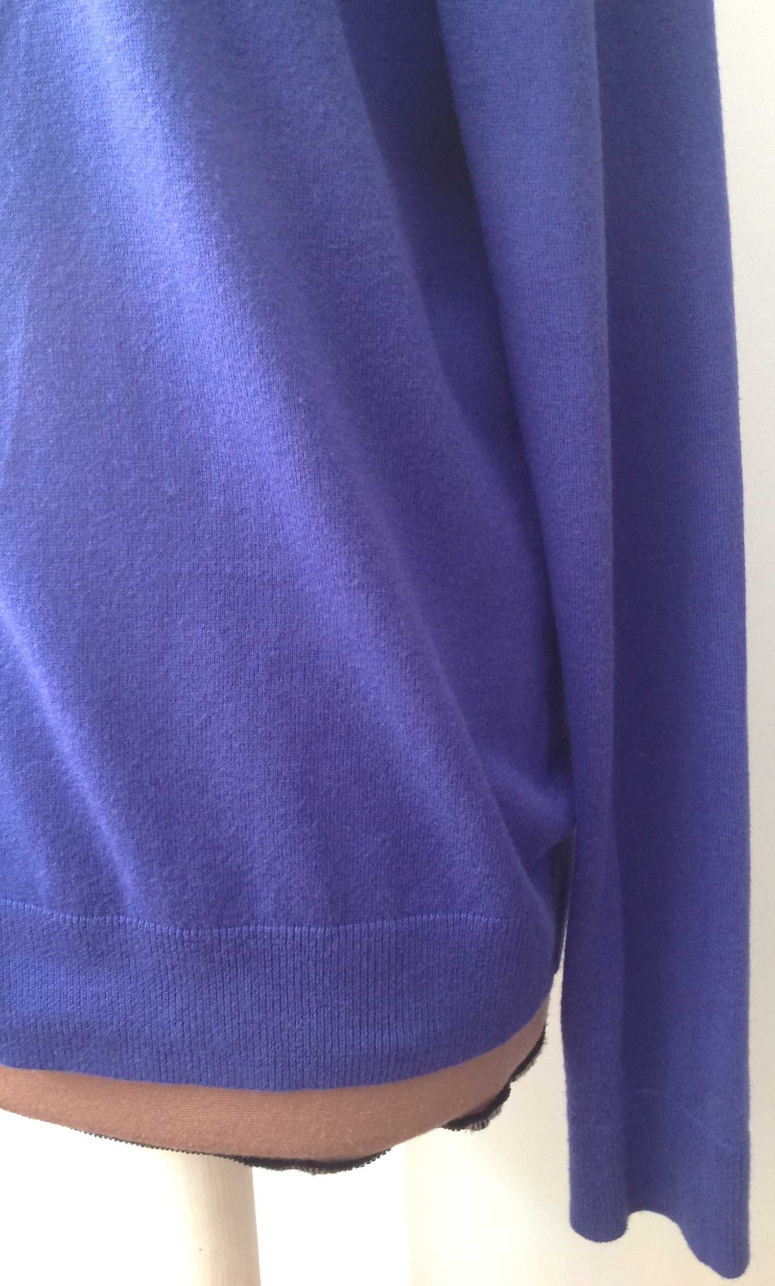 GAP sweter kardigan kobalt z jedwabiem