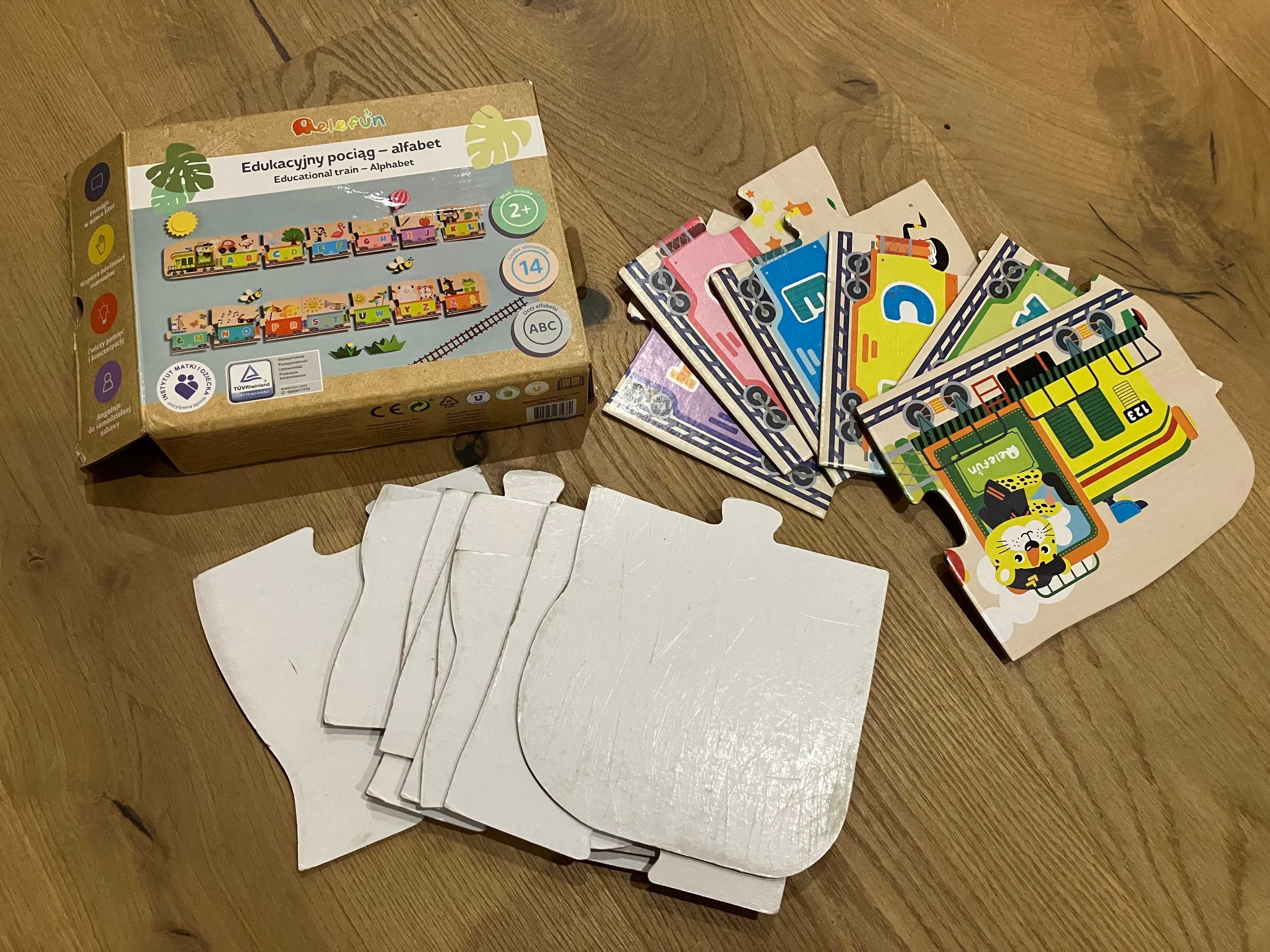 puzzle pociąg alfabet elefun 190 cm