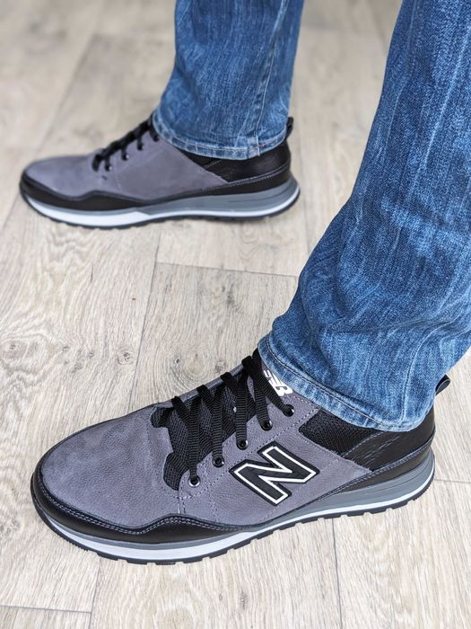 Чоловічі кросівки шкіра New Balance Весна Мужские кожаные кроссовки