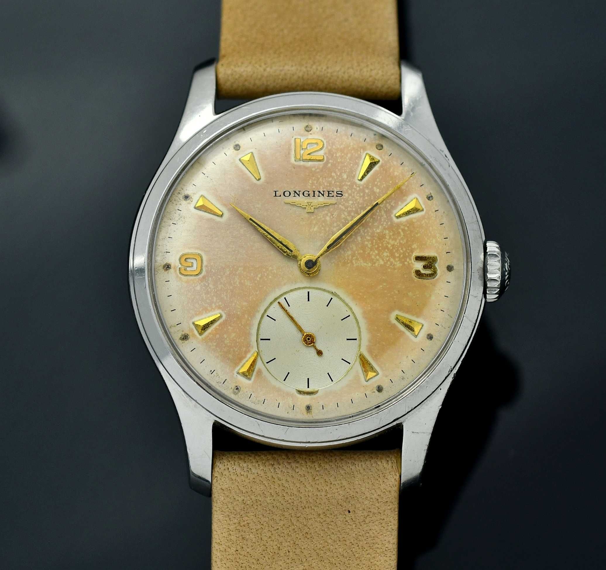 Zegarek LONGINES - Stal 34.5mm - Vintage z 1955 roku - Mechaniczny
