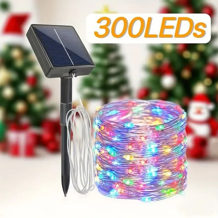 Luzes de Natal com Painel Solar