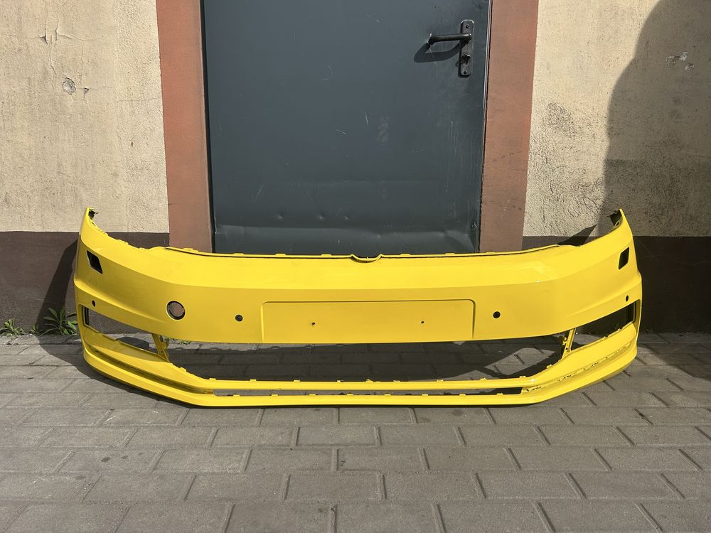 Zderzak przód VW Touran III 15r.- 4xPDC Spryskiwacze żółty oryginał
