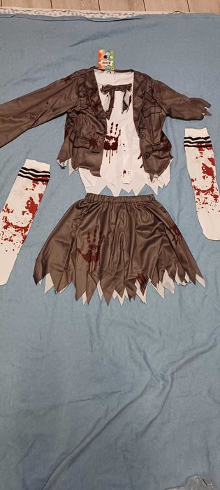 Strój karnawalowy hallowen dla zoombie dziewczynka