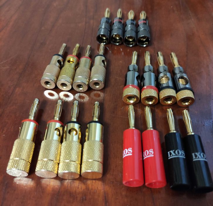 Коннекторы бананы для акустических систем IXOS, FOSPOWER, PRO SIGNAL.