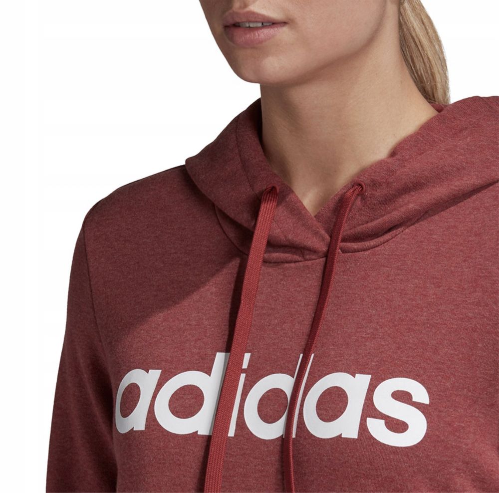 Bluza z kapturem Adidas Essentials M 38 bordowa marsala