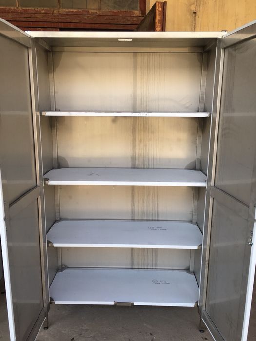 Стелаж Шафа нержавійка з дверками тумба