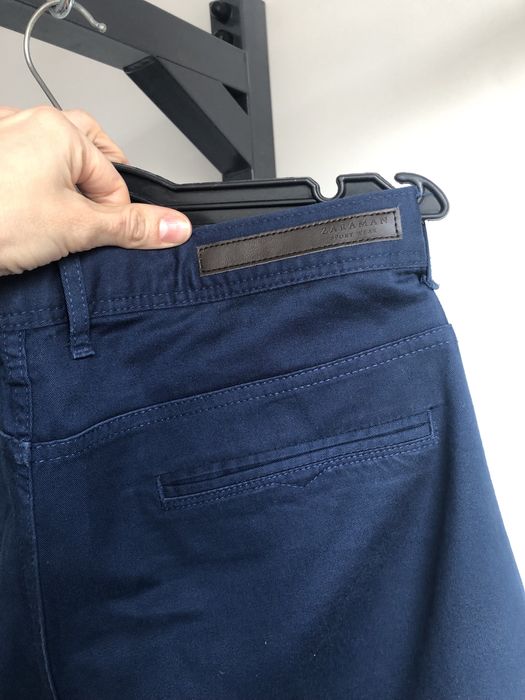 Spodnie meskie eleganckie granatowe Zara Men 42