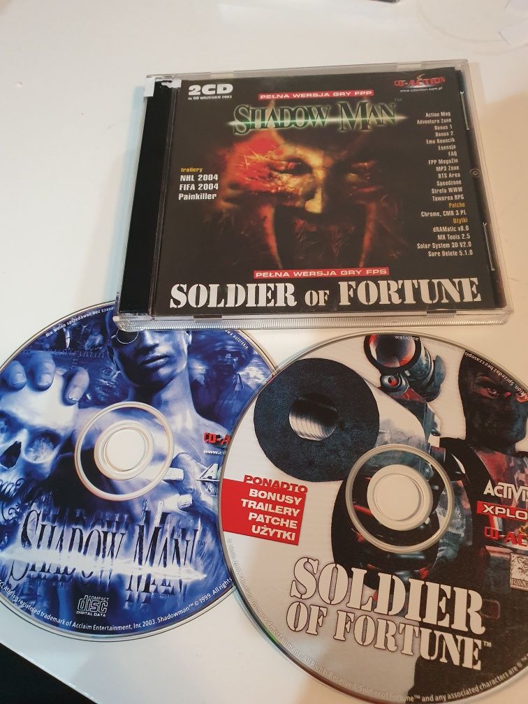 Gra gry pc retro Shadow Man + Solider of Fortune