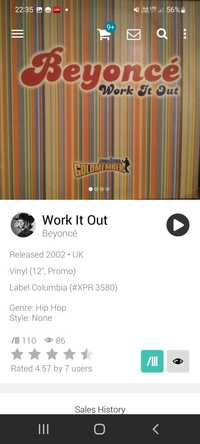 Beyonce - Work it out winyl mint x 2