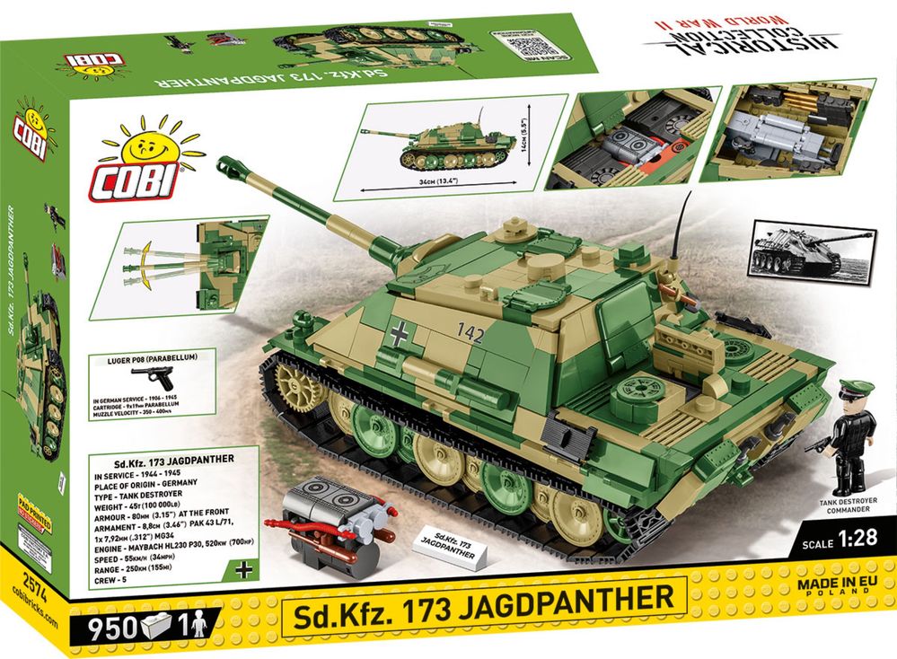 Klocki cobi 2574 czołg SD.KFZ.173 JAGDPANTHER