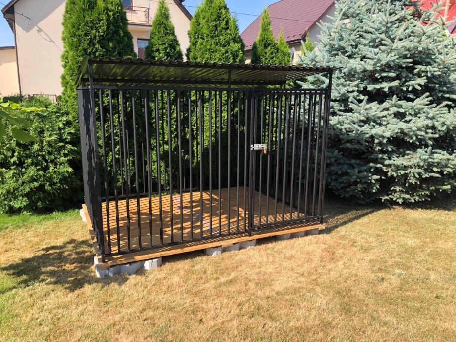 Starannie wykonany mocny kojec boks klatka zagroda dla psa.BUDA