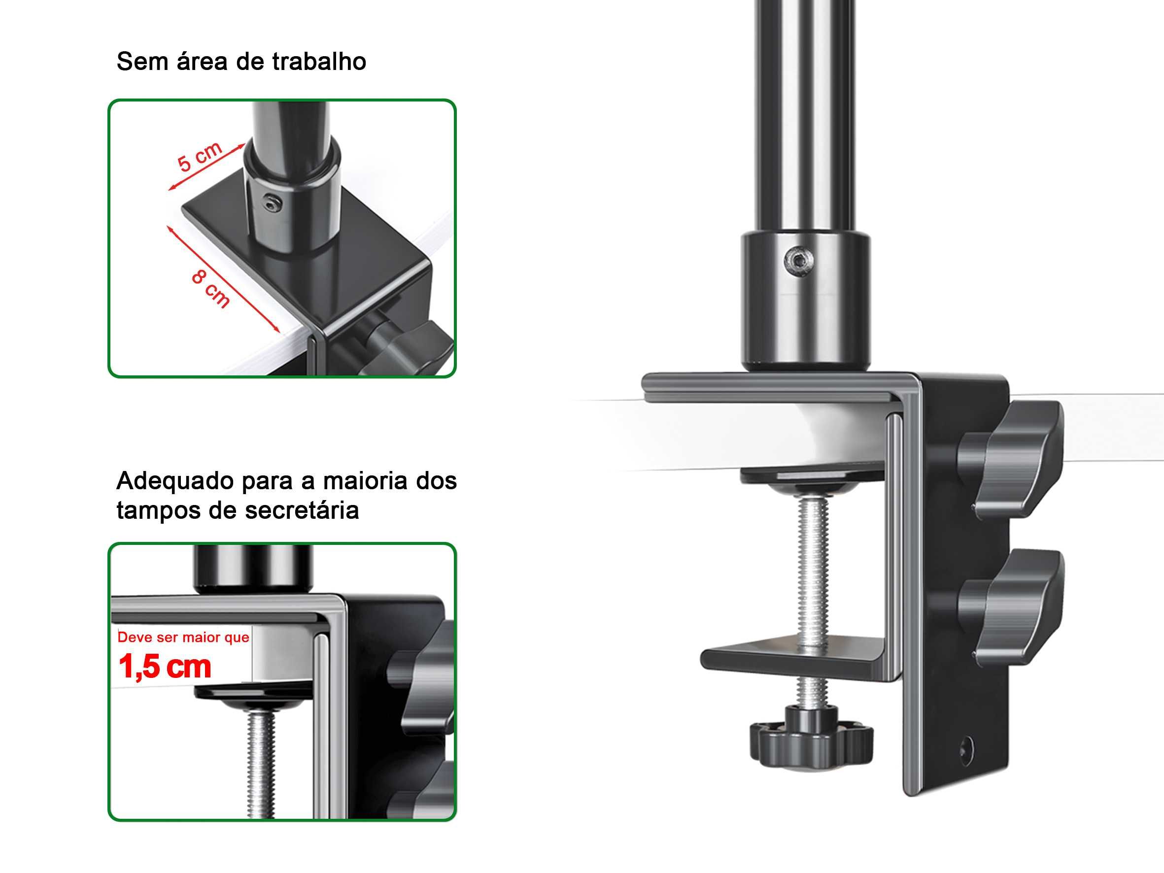 Suporte de mesa para fotografia e vídeo