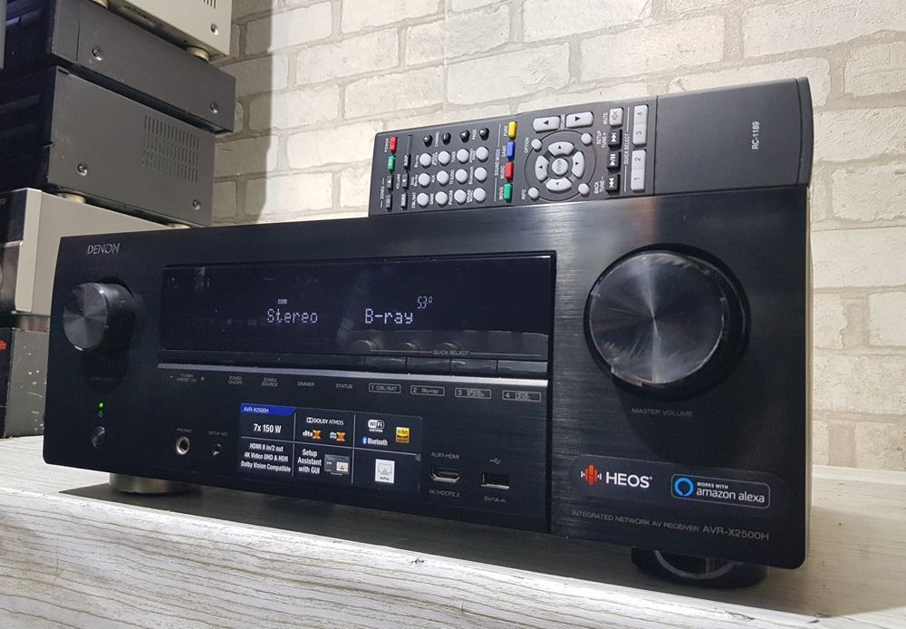 Пульт!7.1AV-ресивер Denon AVR-X2500H 7х150Вт,WiFi, Spotify, FLAC,4k