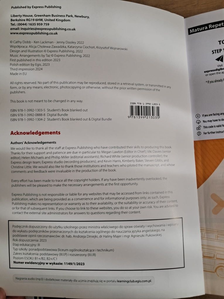 Repetytorium język angielski poziom podstawowy i rozszerzony