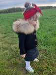 Sweterek z futerkiem naturalnym baby bear 80/86