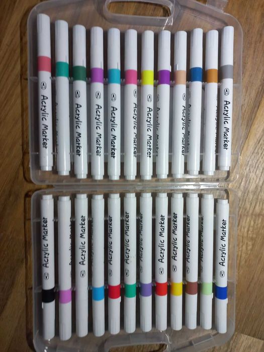 акрилові маркери набір набор акриловых маркеров 12/24/36шт