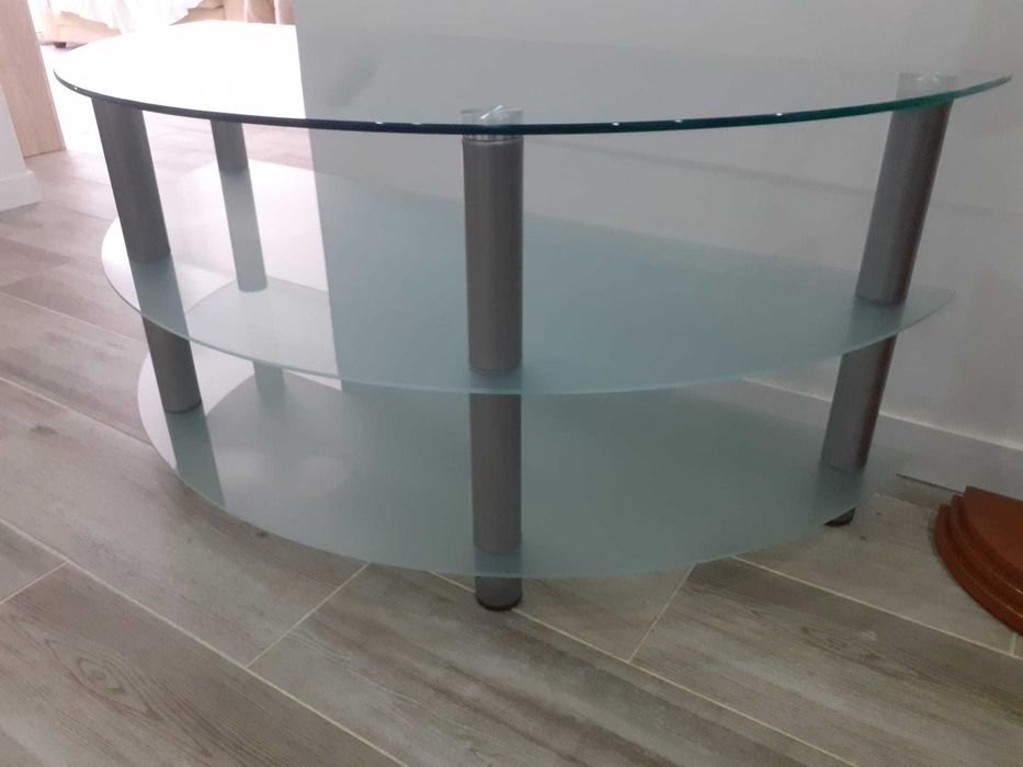 Mesa de TV em vidro - Bom estado!